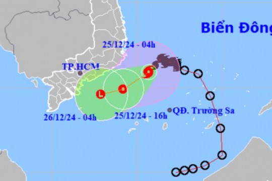 Bão số 10 áp sát vùng biển Ninh Thuận đến Bà Rịa - Vũng Tàu