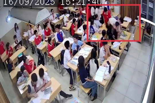 'Các em học sinh lớp 7 trong vụ cô giáo bị túm tóc không vô cảm'